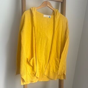 ANTHROPOLOGIE | Sparrow Medium Yellow Cardigan Sweater Lightweight Open Front